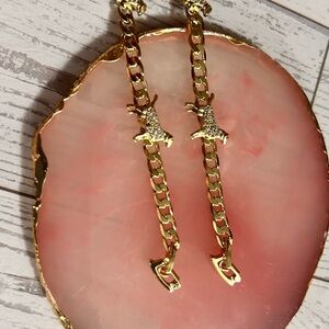 Gold Chain bracelet with Rhinestone Accents